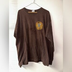 Cleveland County Fire & Rescue College Brown Long Sleeve Shirt with Logo